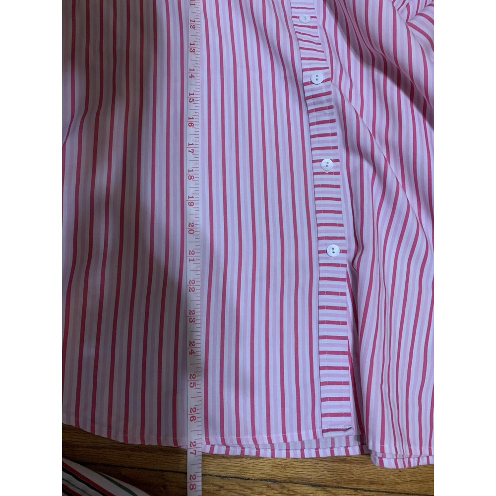 Foxcroft Women's Button Up Shirt Long Sleeve Wrinkle Free Classic Fit 16 Stripe - Picture 8 of 11